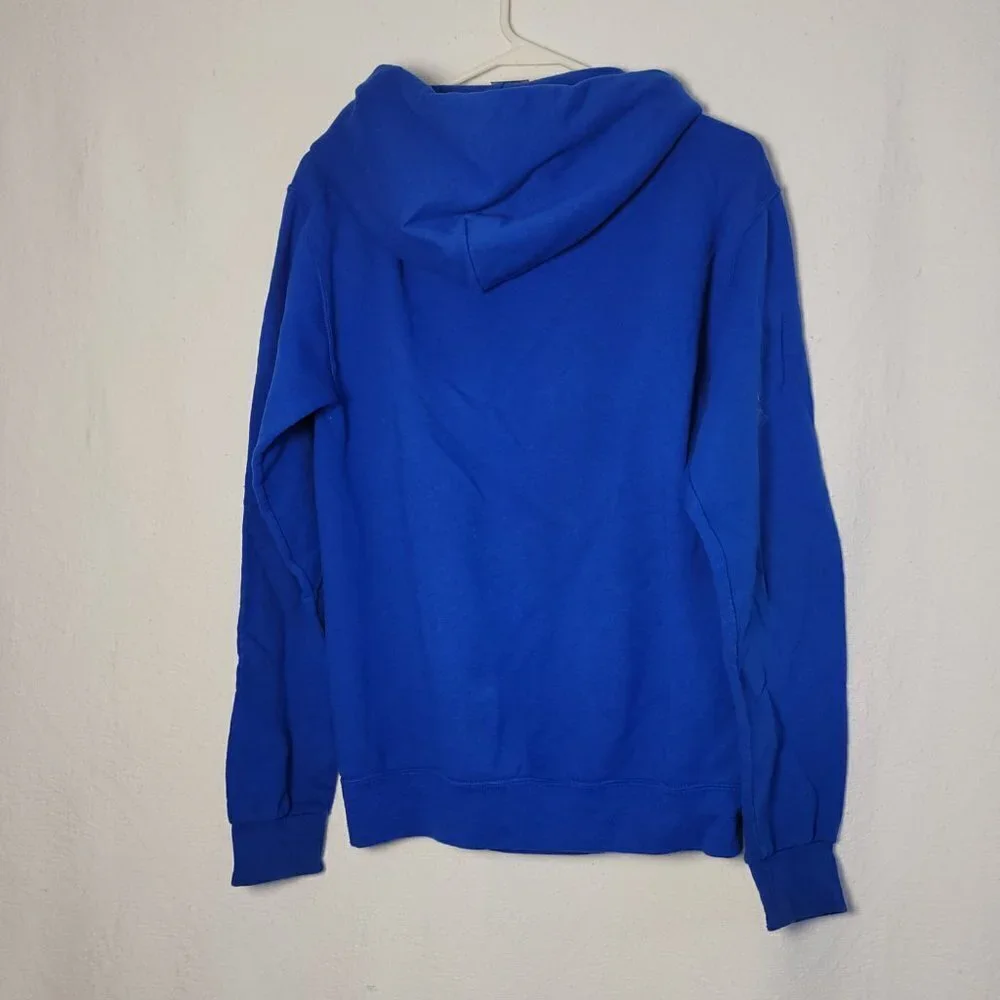 653. Jerzees UnBlend Long Sleeve Hoodie Blue Sz S - Picture 2 of 7